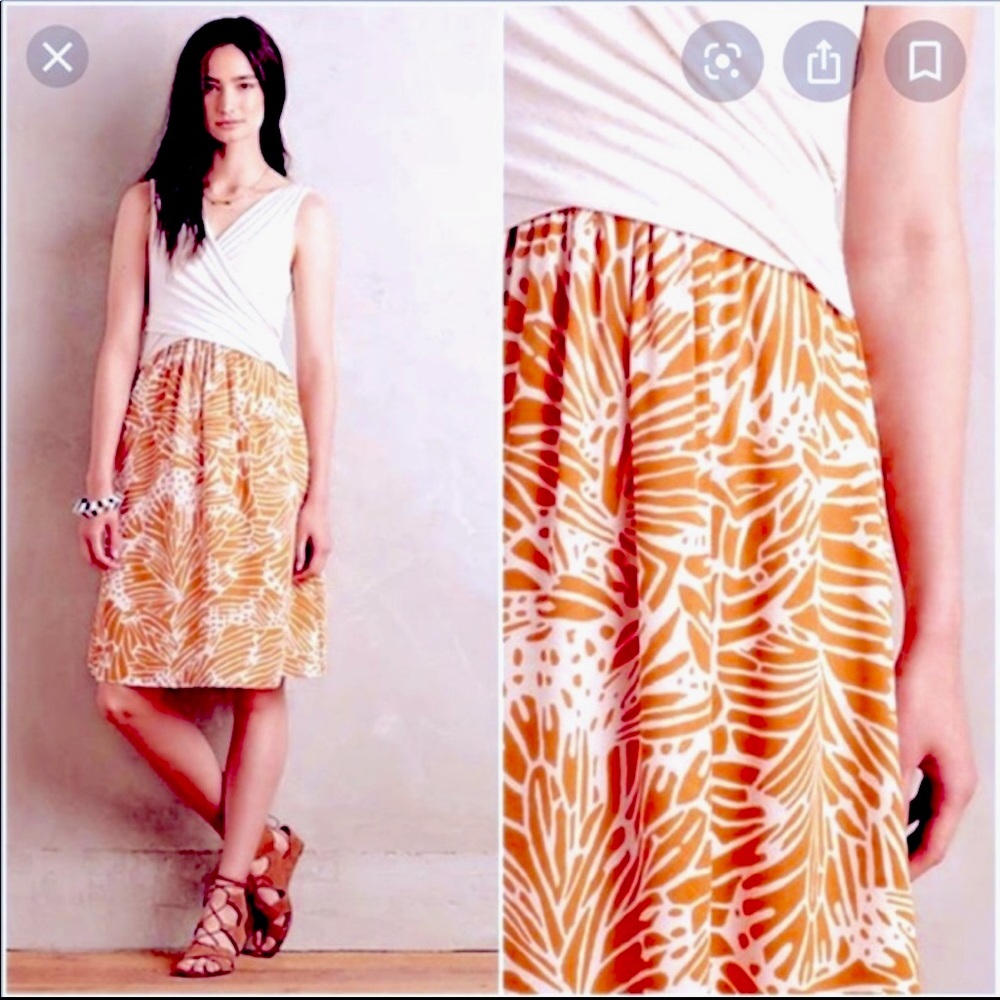 NWOT Anthropologie Amadi Cross Front Lola Dress size Medium